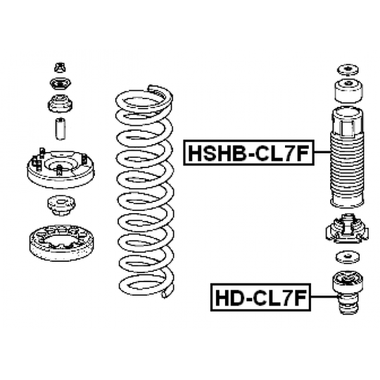 HSHB-CL7F - Suojus/palje, iskunvaimentaja 