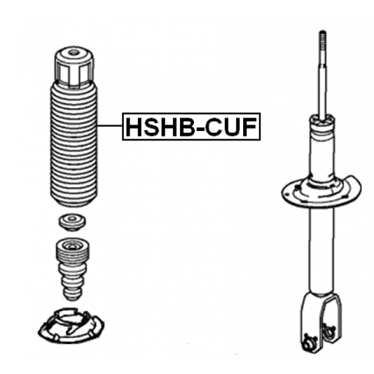 HSHB-CUF - Suojus/palje, iskunvaimentaja 