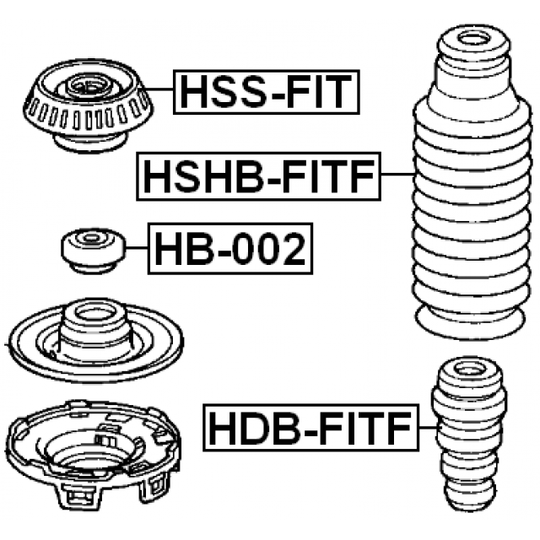 HSHB-FITF - Protective Cap/Bellow, shock absorber 