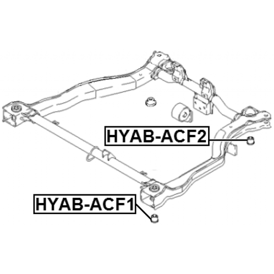 HYAB-ACF1 - Mounting, axle beam 