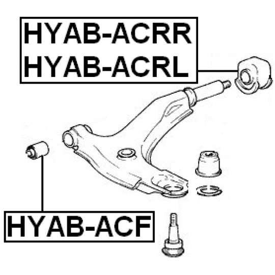 HYAB-ACF - Control Arm-/Trailing Arm Bush 