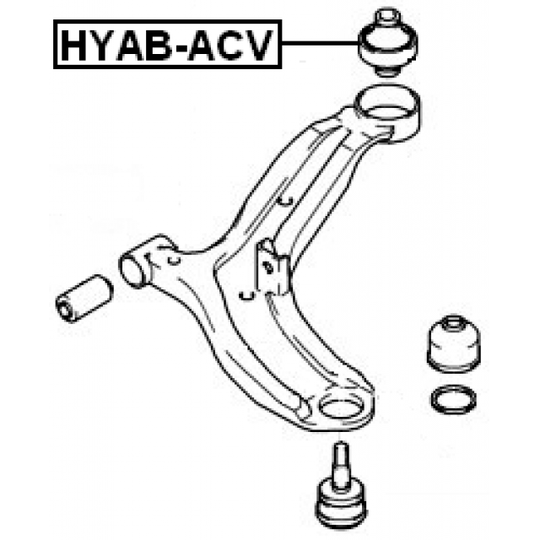 HYAB-ACV - Control Arm-/Trailing Arm Bush 
