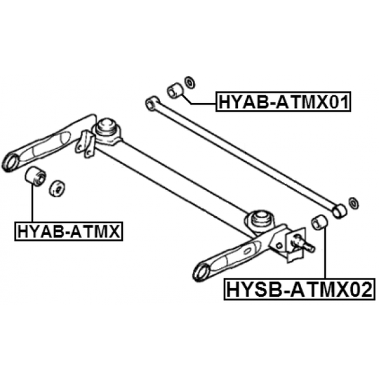 HYAB-ATMX - Mounting, axle beam 