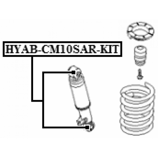 HYAB-CM10SAR-KIT - Bush, shock absorber 