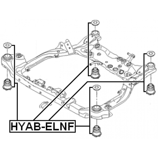 HYAB-ELNF - Mounting, axle beam 