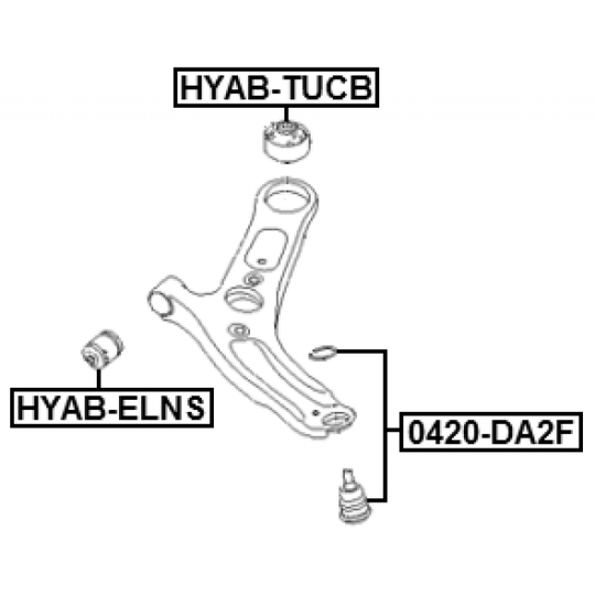 HYAB-ELNS - Control Arm-/Trailing Arm Bush 