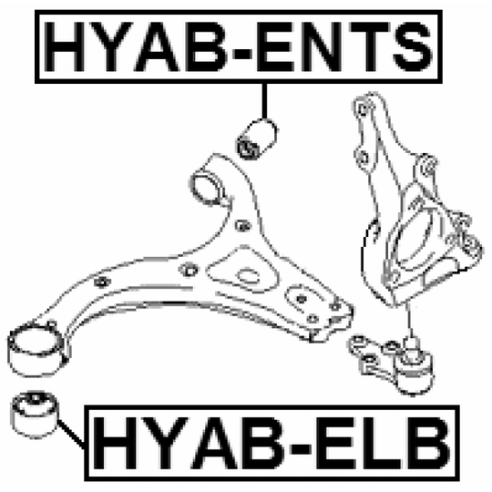 HYAB-ENTS - Control Arm-/Trailing Arm Bush 