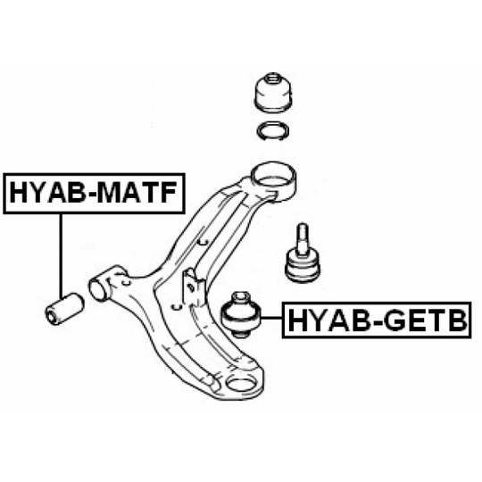 HYAB-GETB - Control Arm-/Trailing Arm Bush 