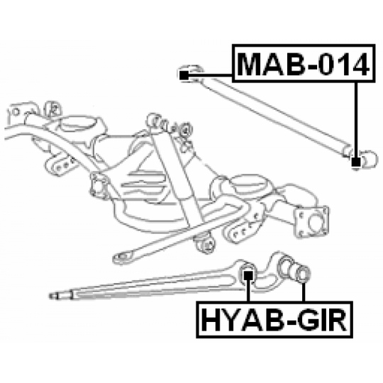 HYAB-GIR - Control Arm-/Trailing Arm Bush 