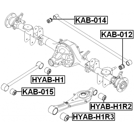 HYAB-H1 - Control Arm-/Trailing Arm Bush 