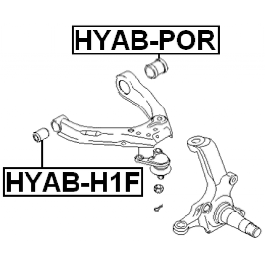 HYAB-H1F - Control Arm-/Trailing Arm Bush 