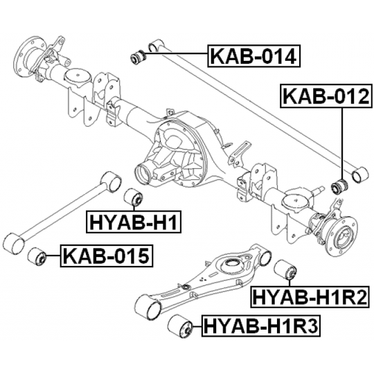 HYAB-H1R2 - Länkarmsbussning 