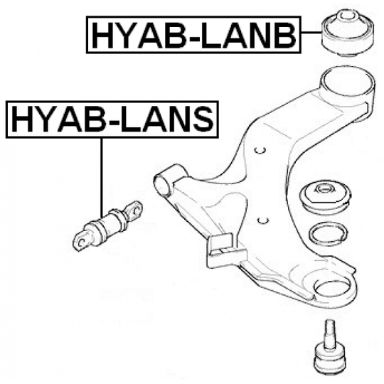 HYAB-LANS - Control Arm-/Trailing Arm Bush 