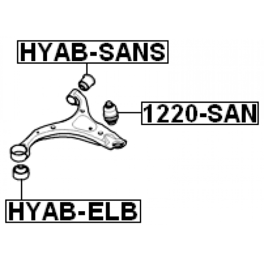 HYAB-SANS - Control Arm-/Trailing Arm Bush 