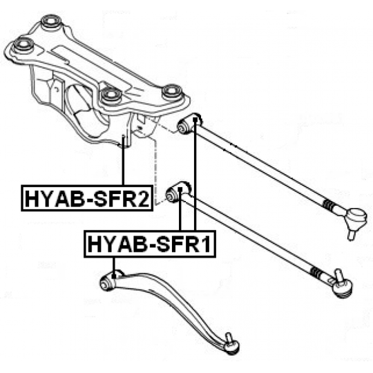 HYAB-SFR1 - Control Arm-/Trailing Arm Bush 