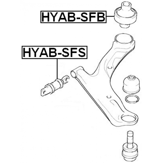 HYAB-SFS - Control Arm-/Trailing Arm Bush 