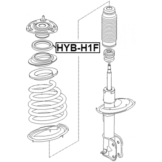 HYB-H1F - Anti-Friction Bearing, suspension strut support mounting 