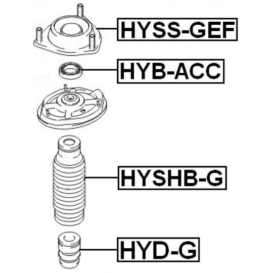 HYD-G - Rubber Buffer, suspension 