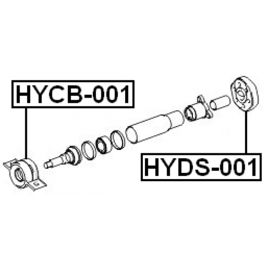 HYDS-001 - Tärinänvaimennin, kardaaniakseli 