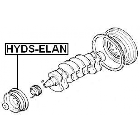 HYDS-ELAN - Remskiva, vevaxel 