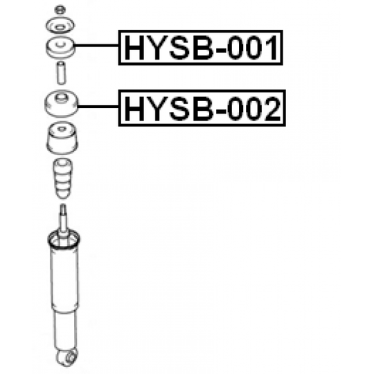 HYSB-002 - Spacer Bush, shock absorber 