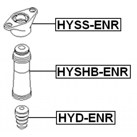 HYSHB-ENR - Suojus/palje, iskunvaimentaja 