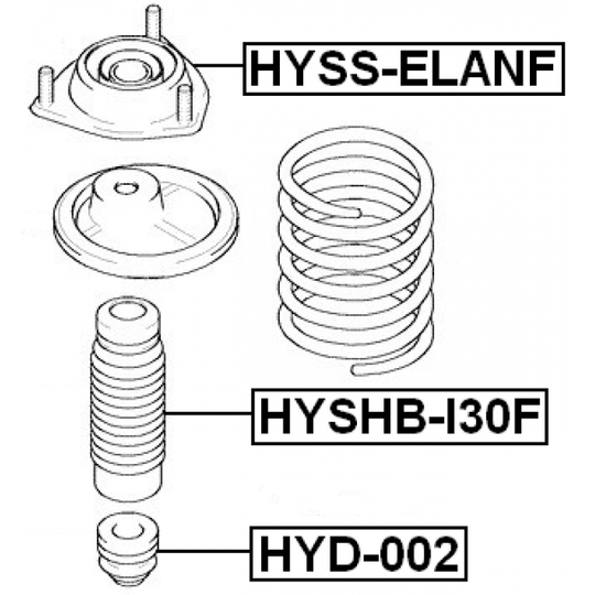 HYSS-ELANF - Mounting, shock absorbers 