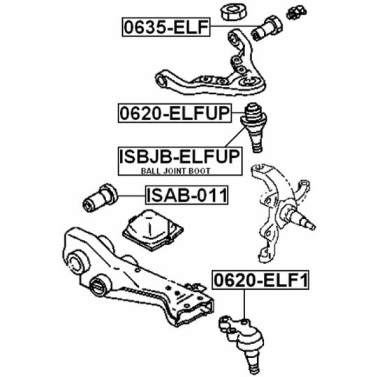 ISAB-011 - Control Arm-/Trailing Arm Bush 