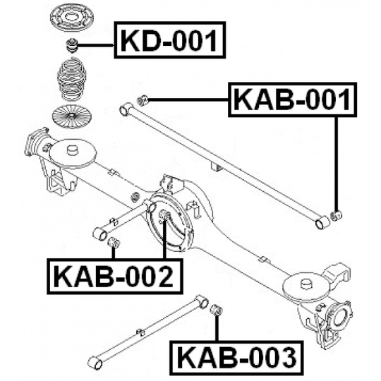 KAB-003 - Control Arm-/Trailing Arm Bush 