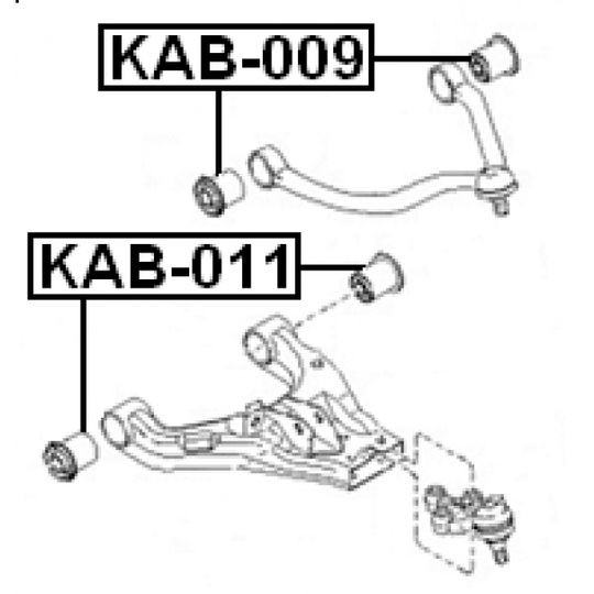 KAB-009 - Control Arm-/Trailing Arm Bush 
