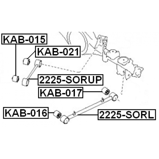 KAB-021 - Control Arm-/Trailing Arm Bush 