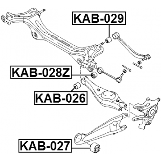 KAB-027 - Control Arm-/Trailing Arm Bush 