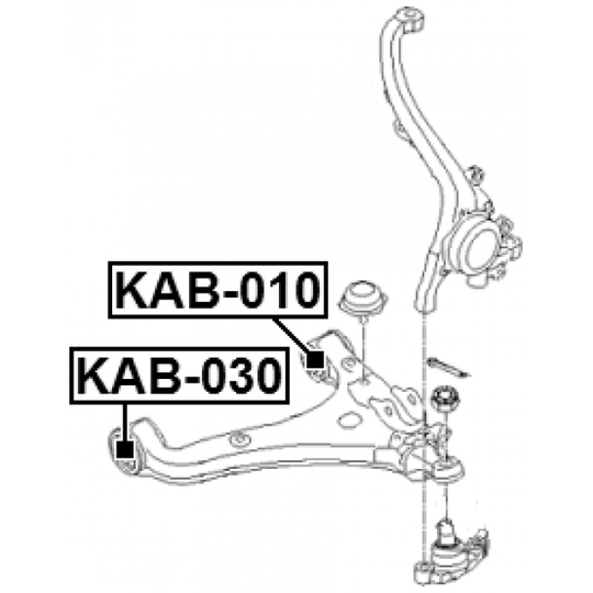 KAB-030 - Control Arm-/Trailing Arm Bush 