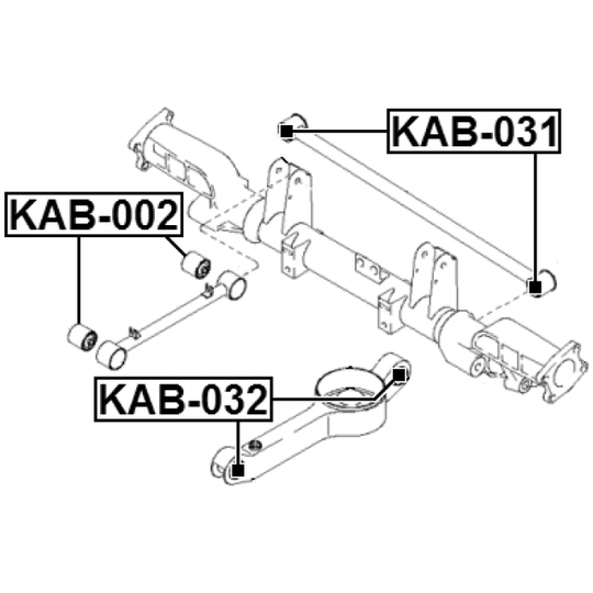 KAB-031 - Control Arm-/Trailing Arm Bush 