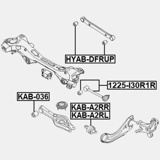 KAB-A2RL - Control Arm-/Trailing Arm Bush 