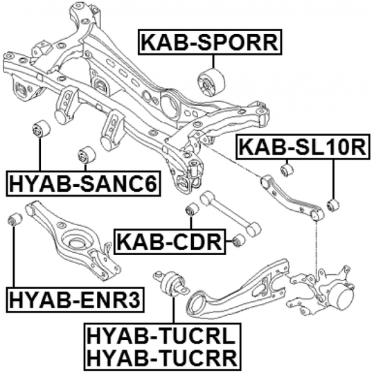 KAB-SPORR - Mounting, differential 