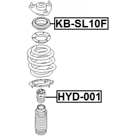 KB-SL10F - Anti-Friction Bearing, suspension strut support mounting 