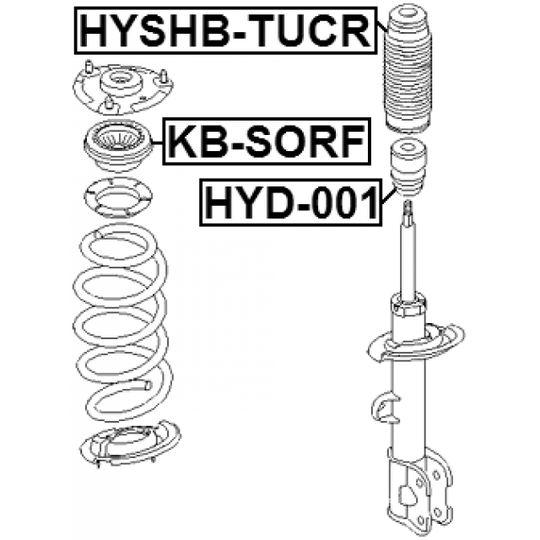 KB-SORF - Anti-Friction Bearing, suspension strut support mounting 