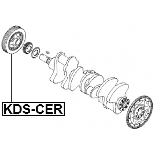 KDS-CER - Hihnapyörä, kampiakseli 