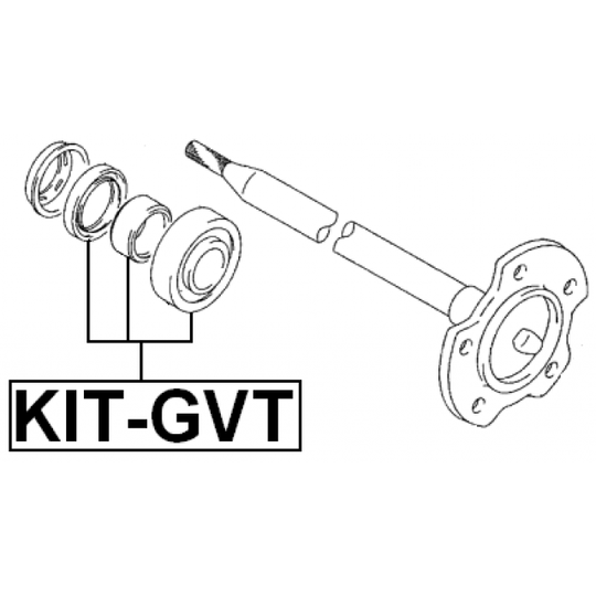 KIT-GVT - Drivaxellager 