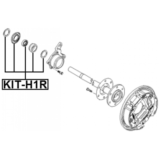KIT-H1R - Bearing, drive shaft 