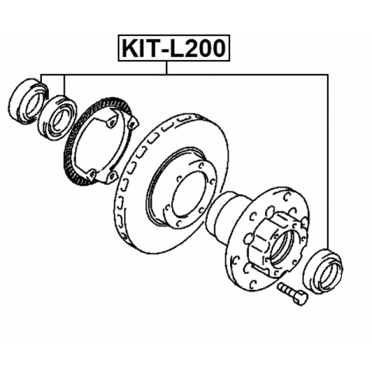 KIT-L200 - Hjullagerssats 
