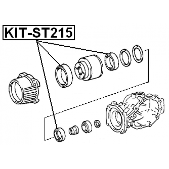 KIT-ST215 - Packningssats, differential 