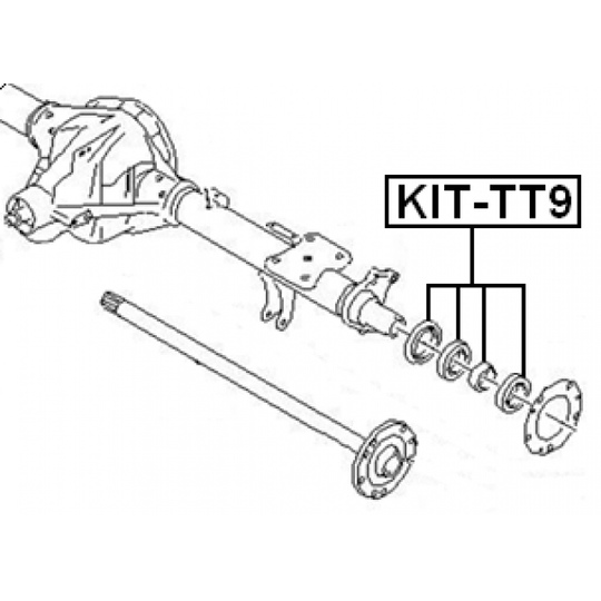 KIT-TT9 - Drivaxellager 