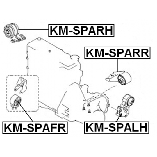 KM-SPAFR - Engine Mounting 