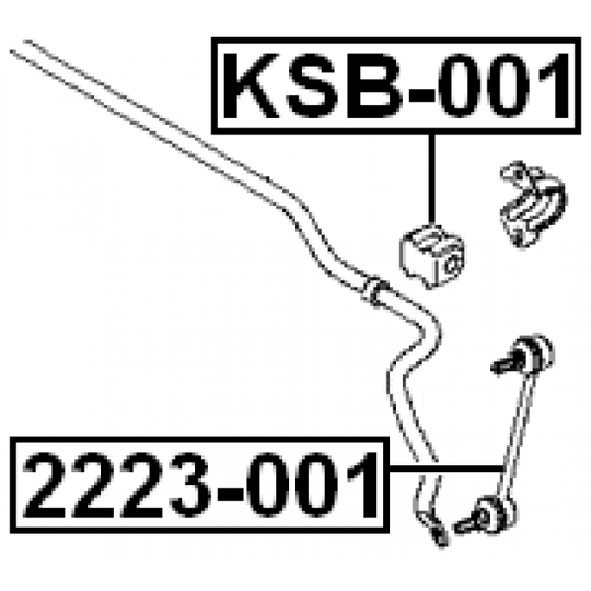 KSB-001 - Bearing Bush, stabiliser 