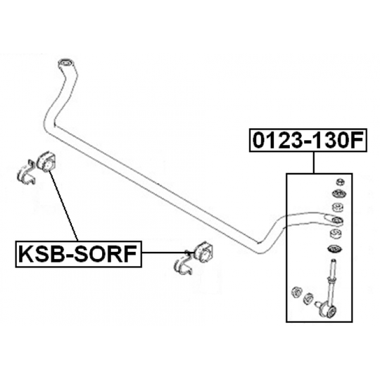 KSB-SORF - Bussning, krängningshämmare 