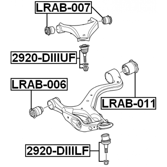 LRAB-006 - Control Arm-/Trailing Arm Bush 