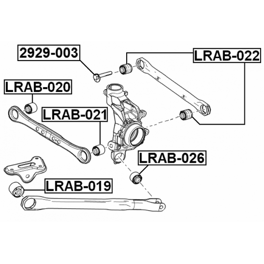 LRAB-019 - Control Arm-/Trailing Arm Bush 