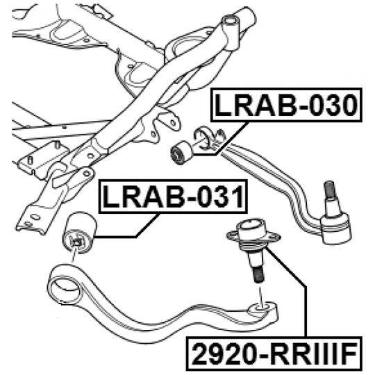 LRAB-031 - Control Arm-/Trailing Arm Bush 